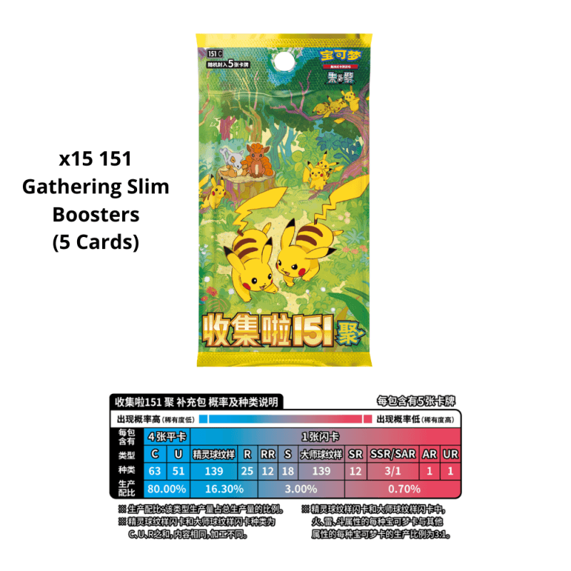 Pokemon TCG Simplified Chinese Collect 151 Gathering Slim Booster Box 151C,  Boxes | Neko Collectables
